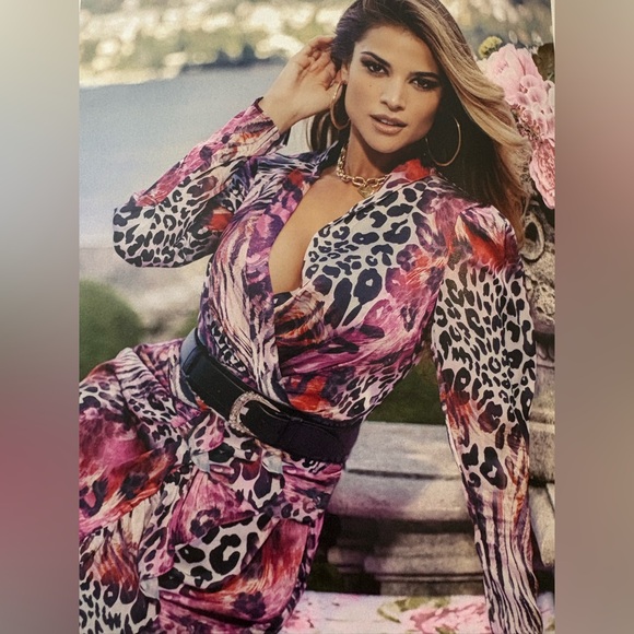 Multicoloured Animal Print Blouse - Size M - Picture 1 of 12